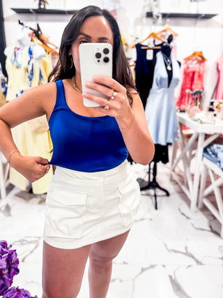 All Things Aligned Scoop Bodysuit (Blue)