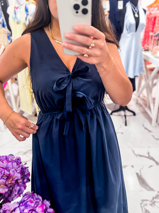Midnight Manor Eyelet Dress (Navy)