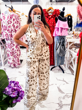 Booked the Villa Pant Set (Taupe)