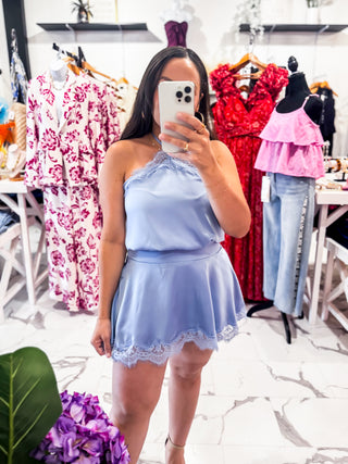 Lost In The Tide Mini Dress (Cornsilk)