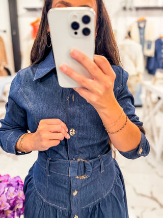 How to Style a Denim Dress for Winter