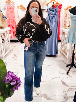 Bring The Style Contour Bootcut Jeans (Dark Wash)