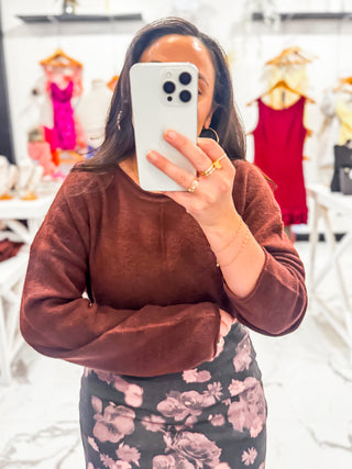 Easy Does It Knit Sweater (Red Wood)