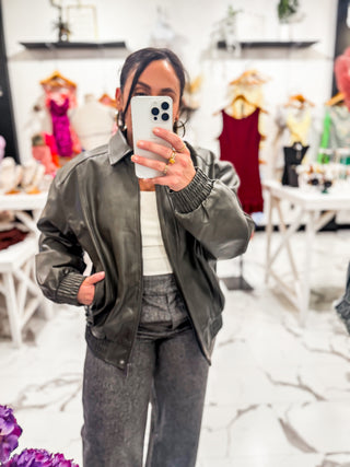 The Cool Factor Bomber Jacket (Olive)