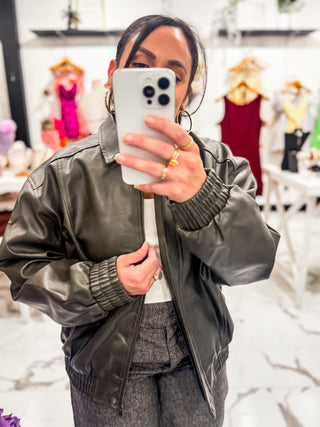 The Cool Factor Bomber Jacket (Olive)