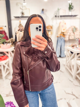 Crush Season Moto Jacket (Wine)