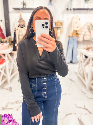 All She Is Long Sleeve Top (Black)