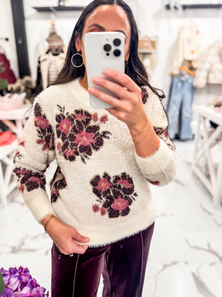 Wallflower Knit Sweater (Purple Multi)