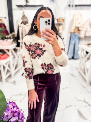 Wallflower Knit Sweater (Purple Multi)