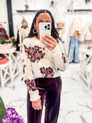 Wallflower Knit Sweater (Purple Multi)