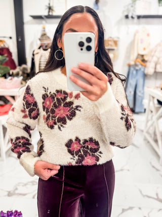 Wallflower Knit Sweater (Purple Multi)