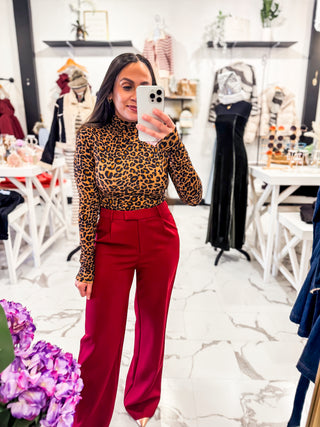 Wild At Heart Leopard Top Brown