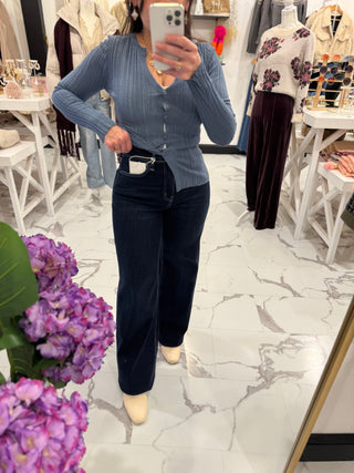 Forever Favorite Wide Leg Jeans (Dark Wash)