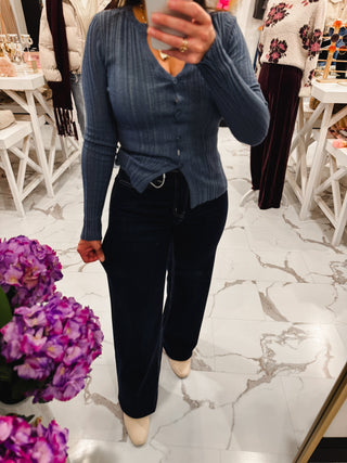 Forever Favorite Wide Leg Jeans (Dark Wash)