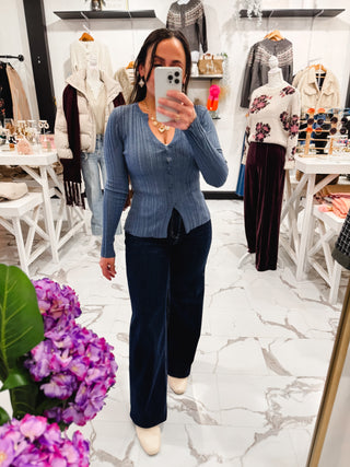 Forever Favorite Wide Leg Jeans (Dark Wash)