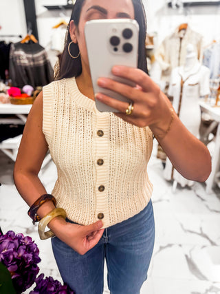 Better Than Basics Knit Vest (Oatmeal)