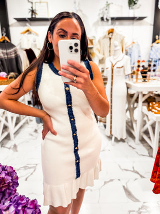 Effortlessly Yours Knit Dress (Ivory)