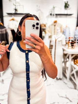 Effortlessly Yours Knit Dress (Ivory)