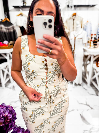 Charming Magnolia Floral Set (Cream)