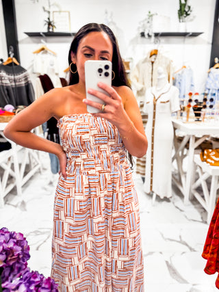 Salt Air Print Smock Maxi Dress (Multi)