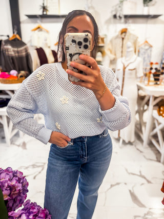 Little Things Knit Sweater (Sky Blue)