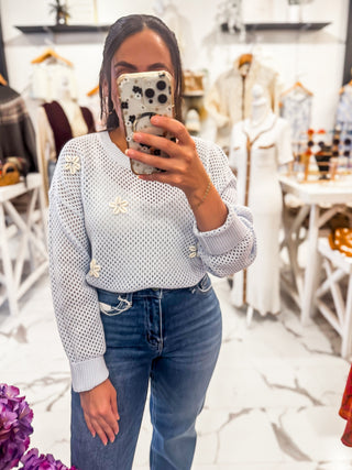 Little Things Knit Sweater (Sky Blue)