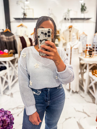 Little Things Knit Sweater (Sky Blue)