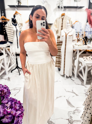 Barely There Linen Maxi Dress (Oatmeal)