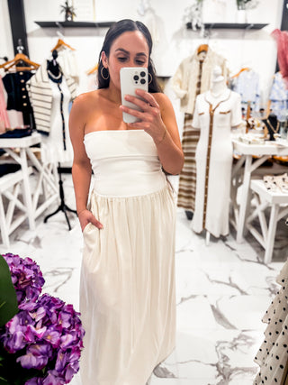 Barely There Linen Maxi Dress (Oatmeal)