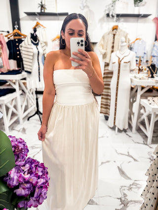 Barely There Linen Maxi Dress (Oatmeal)