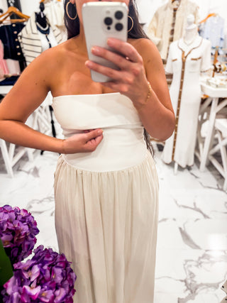 Barely There Linen Maxi Dress (Oatmeal)