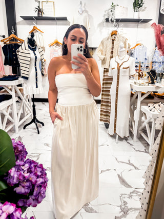 Barely There Linen Maxi Dress (Oatmeal)