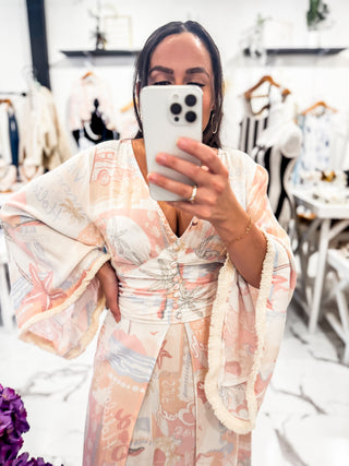 Send Me A Postcard Flutter Top (Multi)