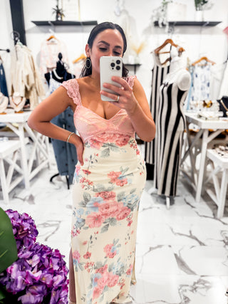 The Forever Favorite Floral Maxi Dress (Yellow)