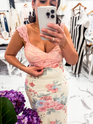 The Forever Favorite Floral Maxi Dress (Yellow)