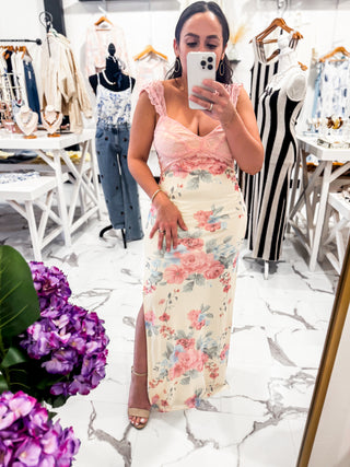 The Forever Favorite Floral Maxi Dress (Yellow)