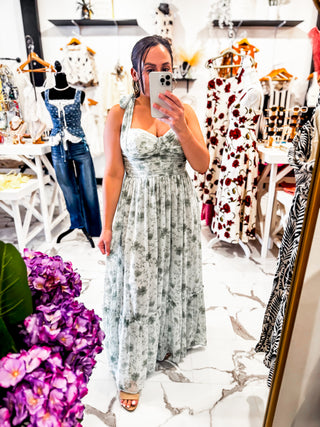 Sage This Day Ruched Midi Dress (Sage)