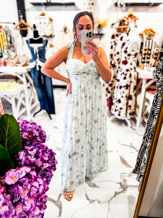 Sage This Day Ruched Midi Dress (Sage)