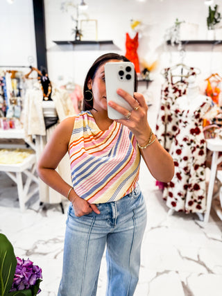 Sun Chaser Cowl Neckline Top (Multi)