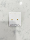 He Loves Me Screwback Stud Earrings (Gold)