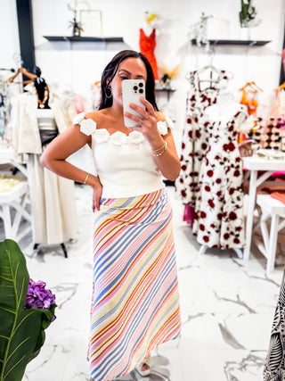 Sun Chaser Flowy Ankle Skirt (Multi)