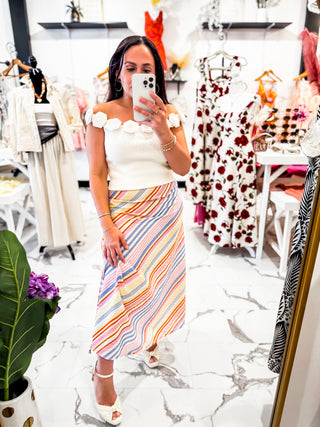 Sun Chaser Flowy Ankle Skirt (Multi)