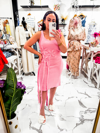 Pink Paradise Crochet Dress (Pink)