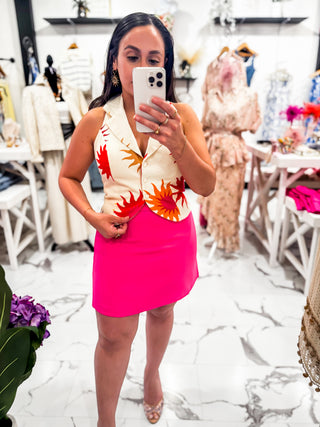 Bombshell Mini Pencil Skirt (Hot Pink)