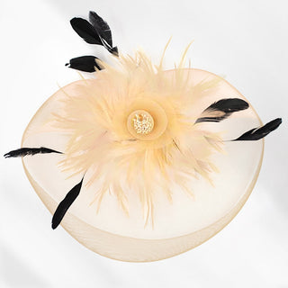 Natalia Pearl Mesh Fascinator (Ivory)