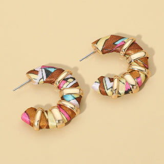Aria Scarf Hoop Earrings (Multi)
