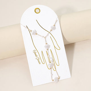 Summer Charm Hand Chain Bracelet (Cream)
