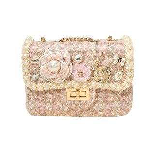 Tessa Embellished Tweed Handbag