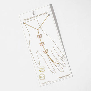 Kimana Charm Hand Chain Bracelet (Pink)
