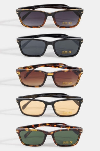 Solana Metallic Square Sunglasses